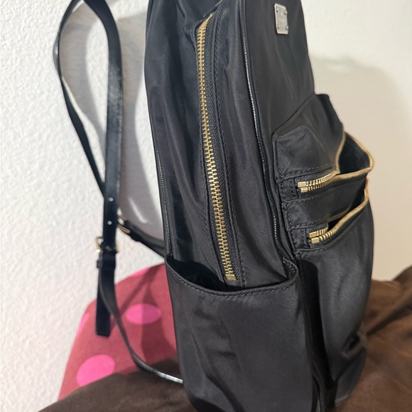 Kate Spade Black Leather Backpack Adjustable Straps Wear Functional - Picture 7 of 16